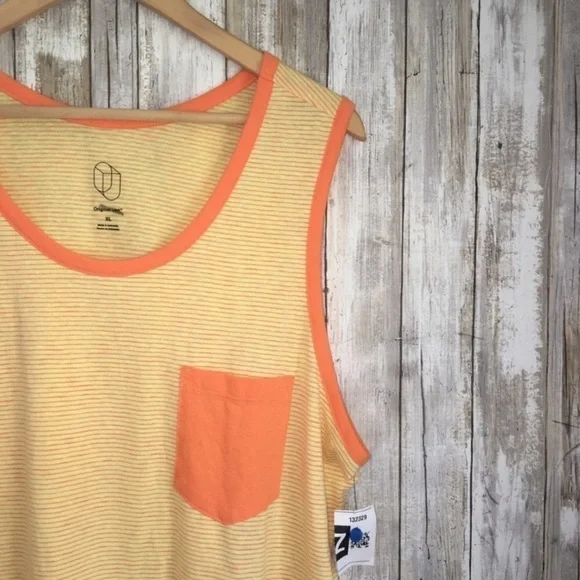 Original Use Yellow Striped Tank - Picture 2 of 3